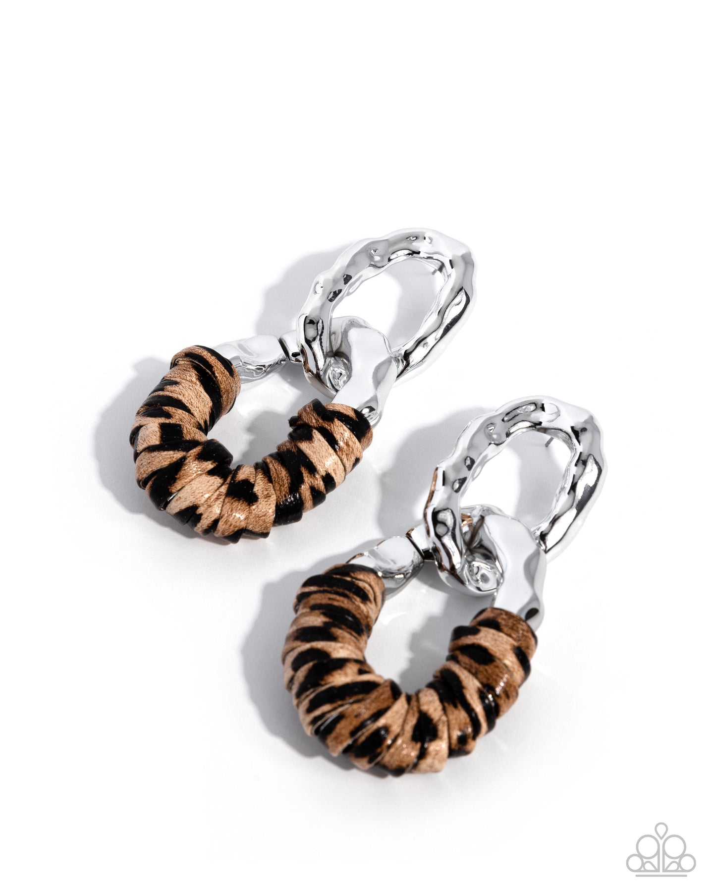Paparazzi - Leopard Layers - Brown Earrings #2484
