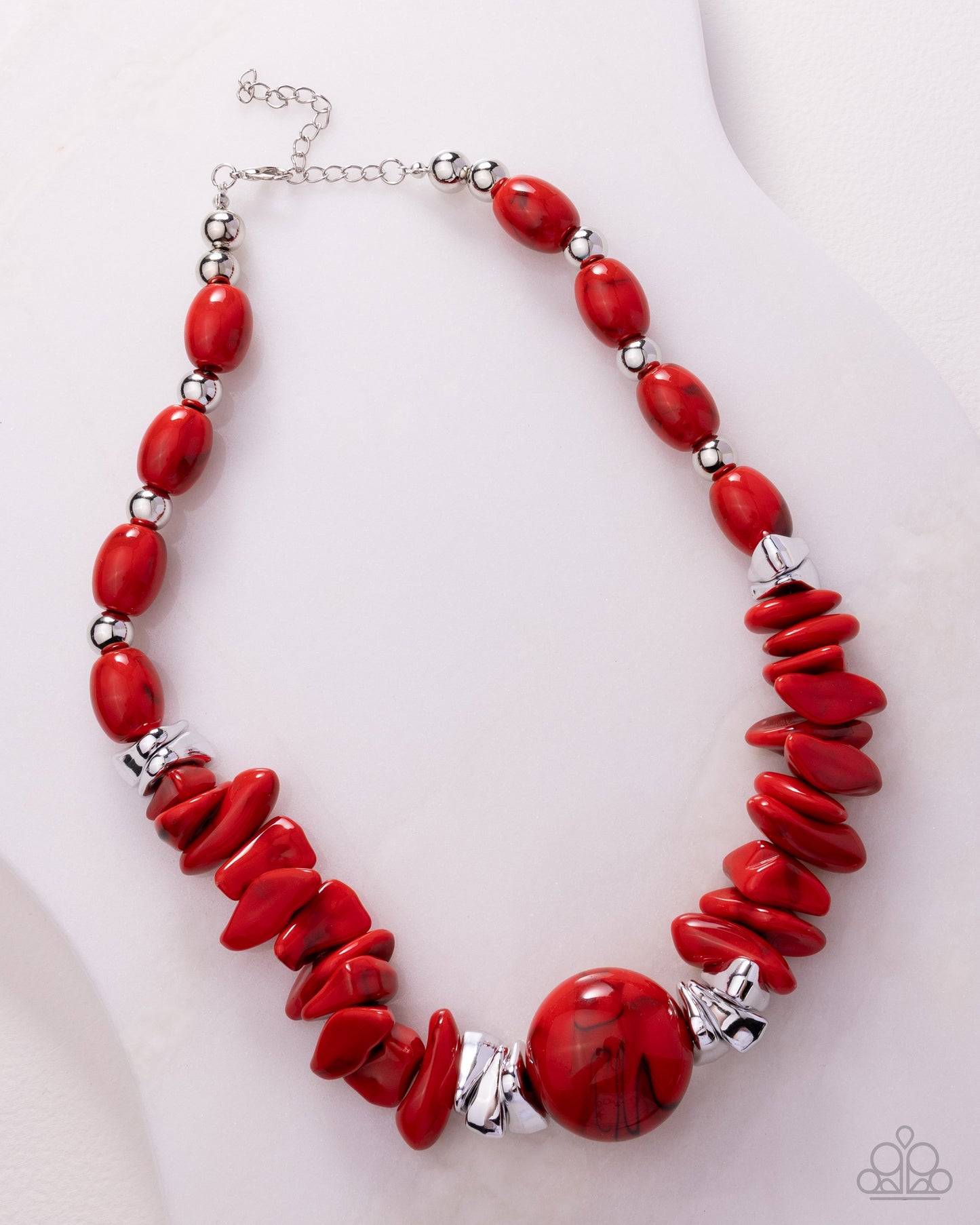 Paparazzi - Respectful Reputation - Red Necklaces #0390