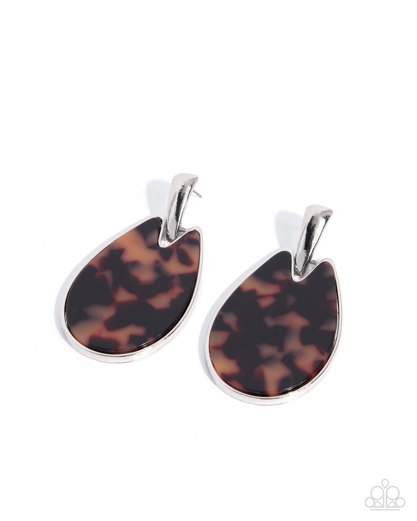 Paparazzi - Tortoiseshell Time - Brown Earrings #1837