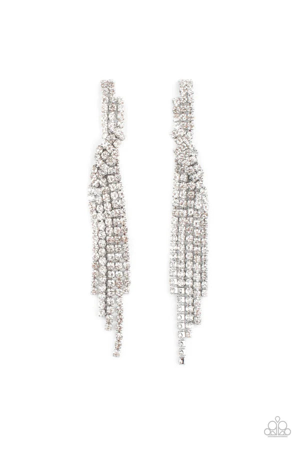 Paparazzi - Cosmic Candescence - White Earrings #0943