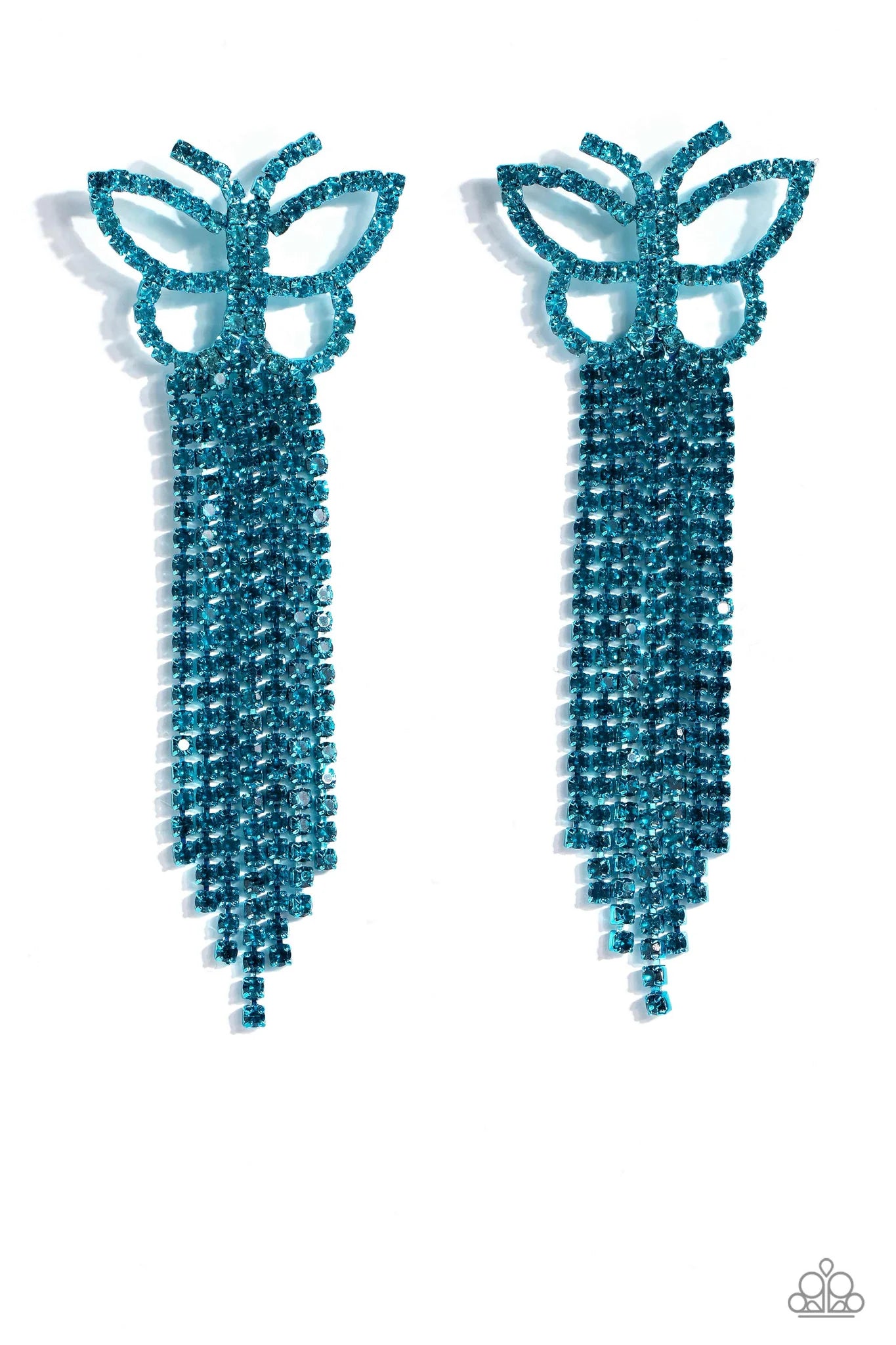 Paparazzi - Billowing Butterflies - Blue Earrings #2258