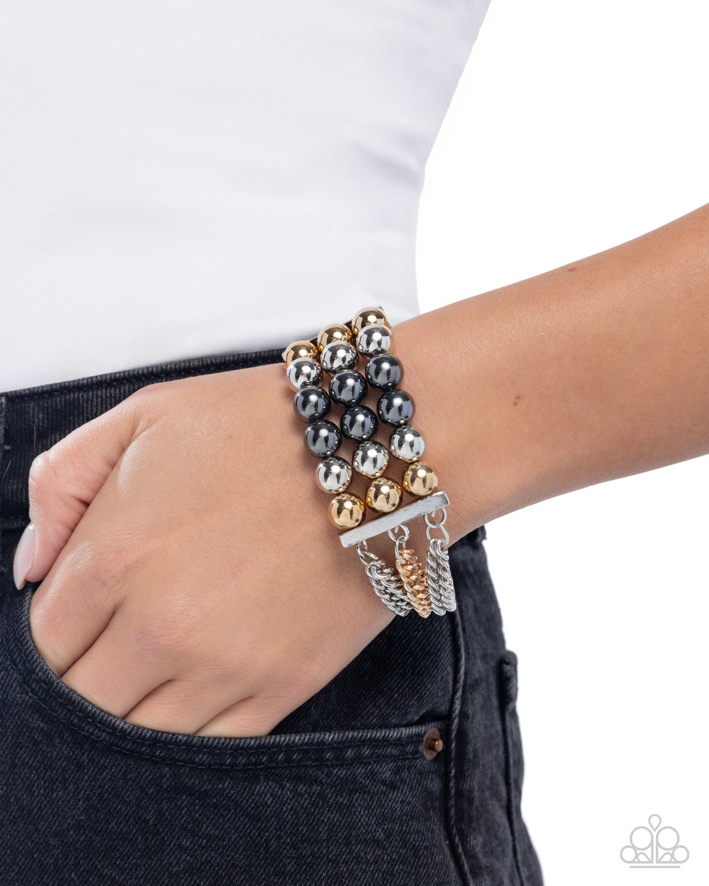 Paparazzi - Sarcastic Stack Bracelets #0598