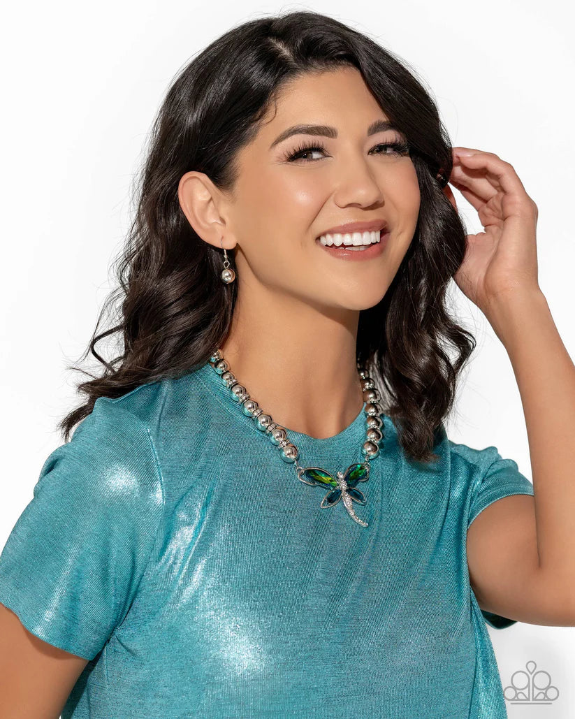 Paparazzi - Sense of Propriety - Green Necklace  #N501