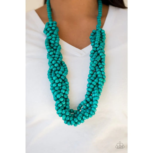 Paparazzi - Tahiti Tropic - Blue Necklace W-Blue #1