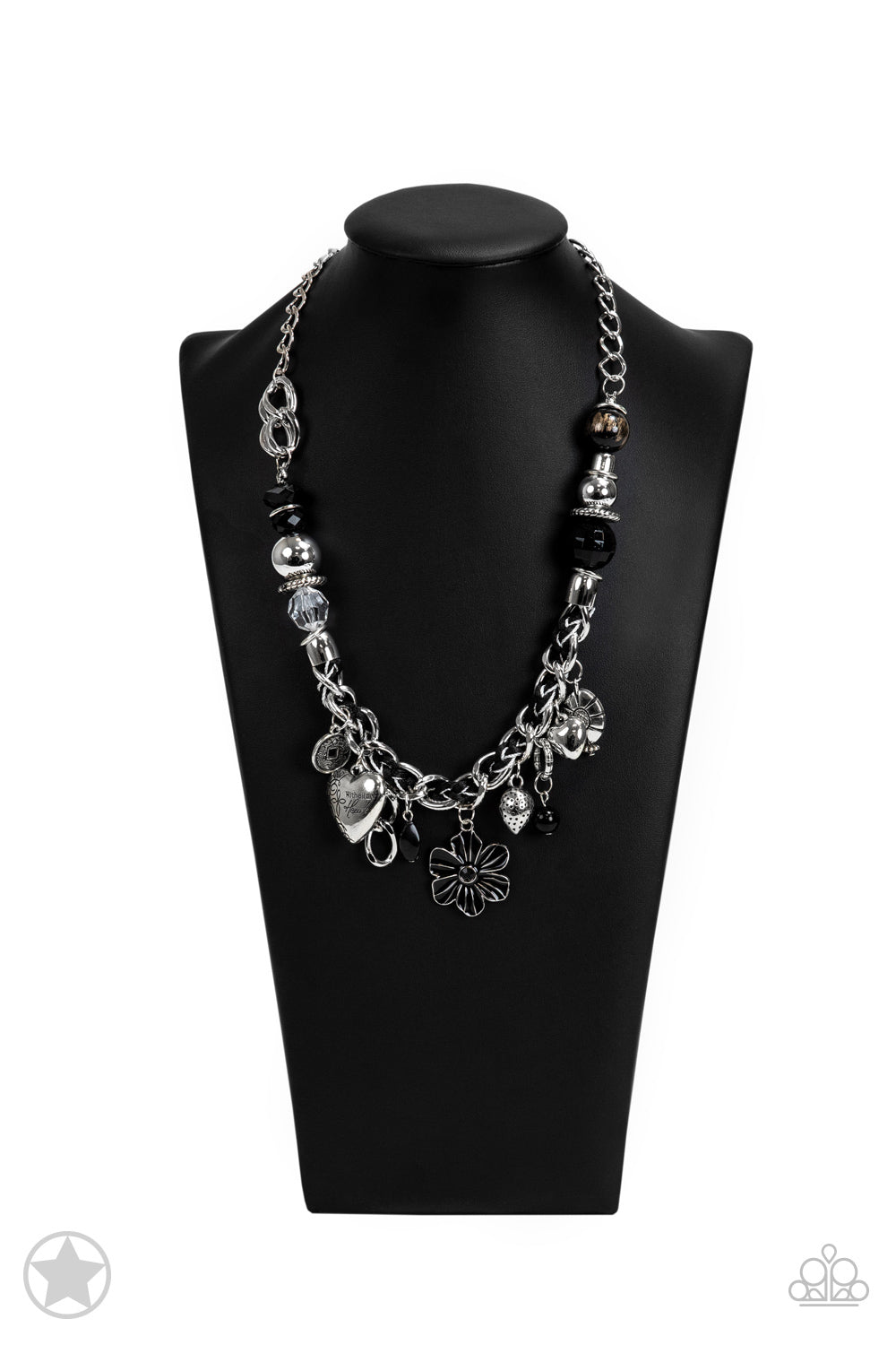 Paparazzi - Charmed, I Am Sure - Black Necklaces  #1473