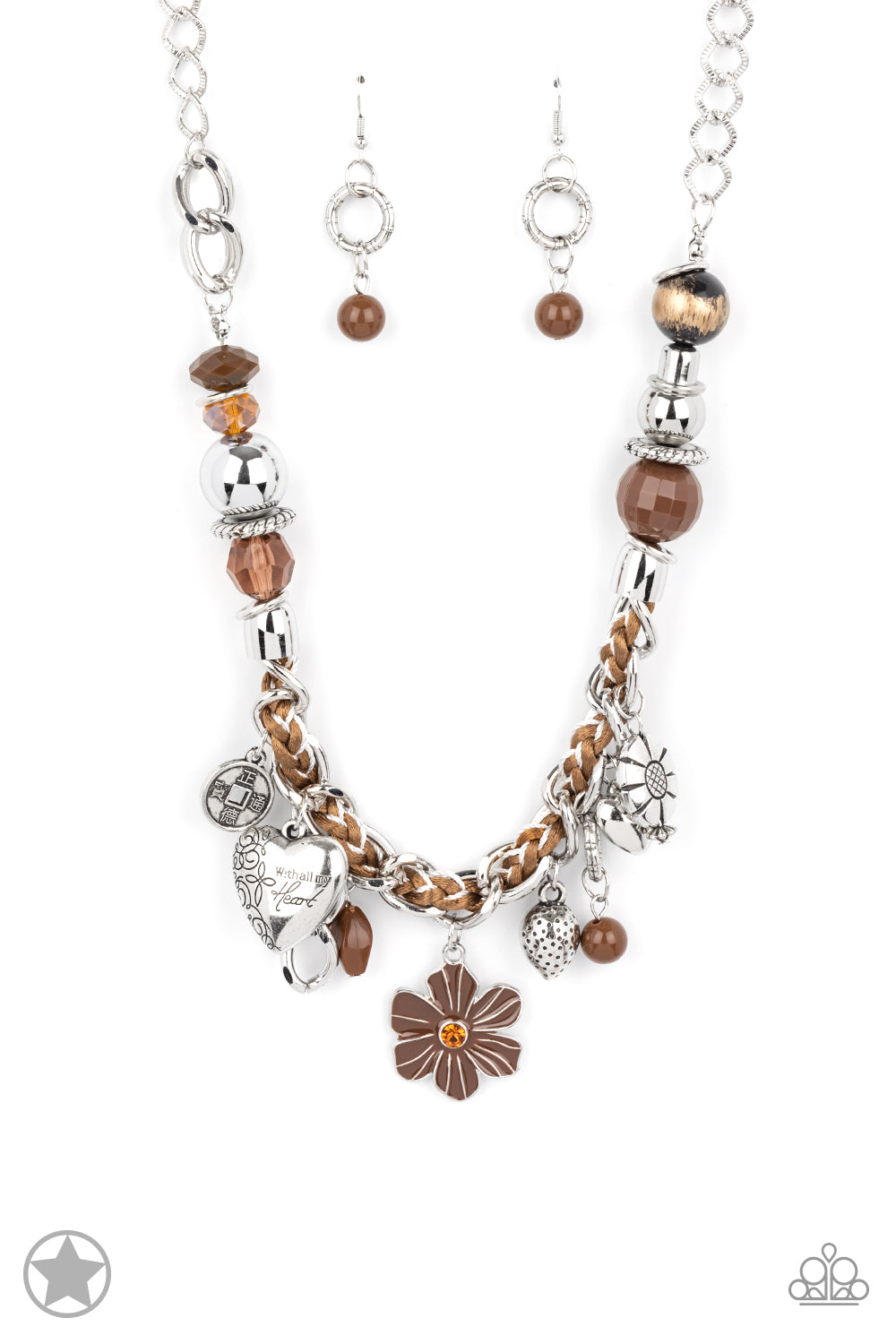 Paparazzi - Charmed, I Am Sure - Brown Necklaces #1394