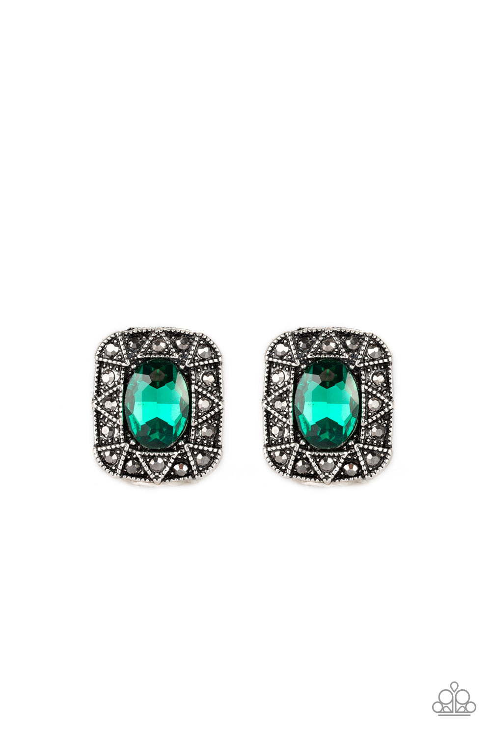 Paparazzi - Young Money - Green Earrings #1877