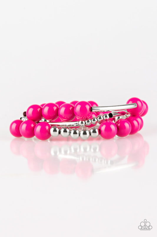 Paparazzi - New Adventures - Pink Bracelet  #0521