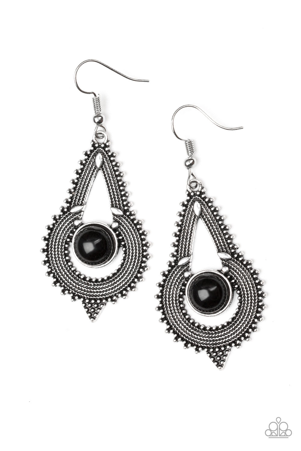 Paparazzi - Zoomin Zumba - Black Earrings