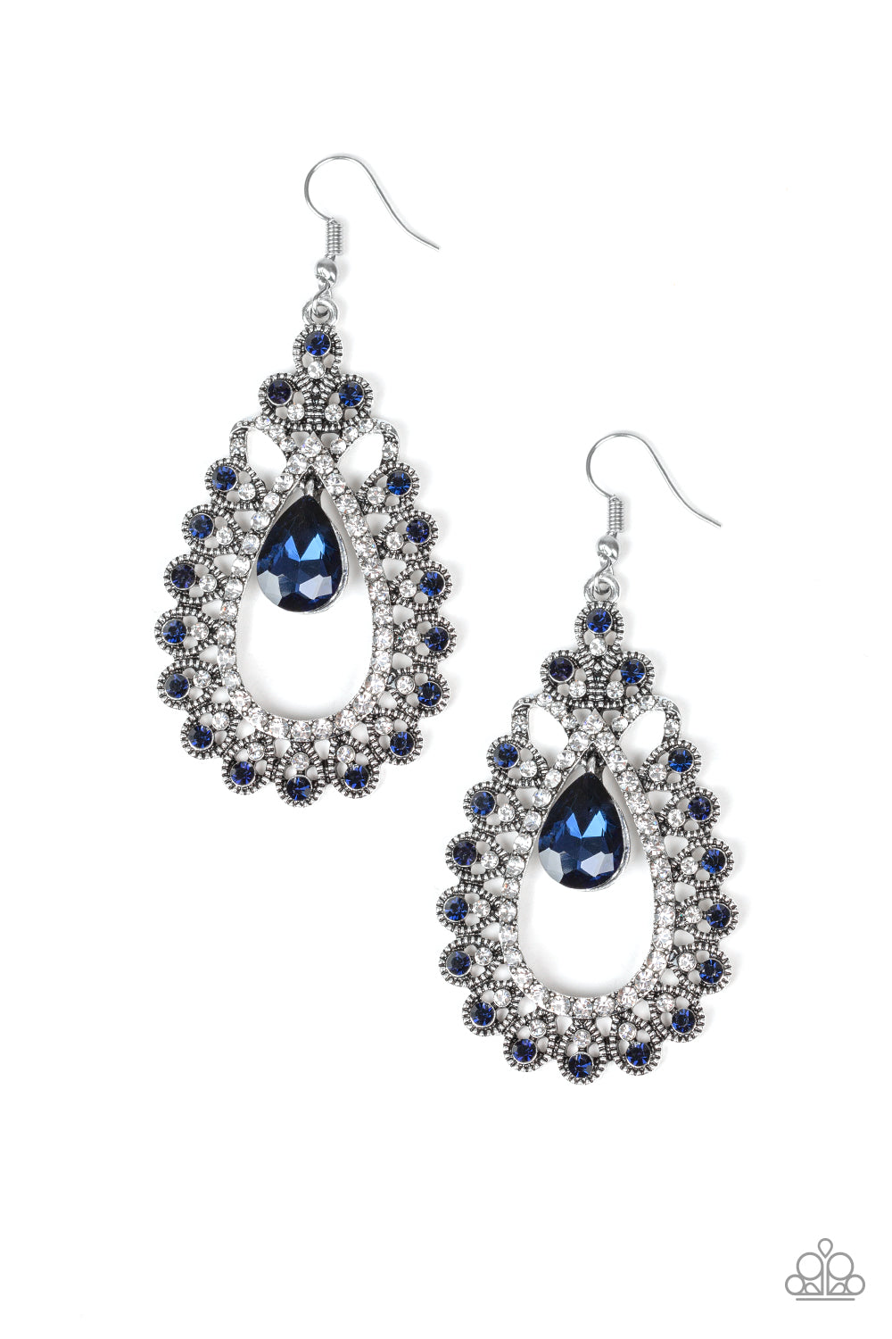 Paparazzi - All About Business - Blue Earrings  #1788