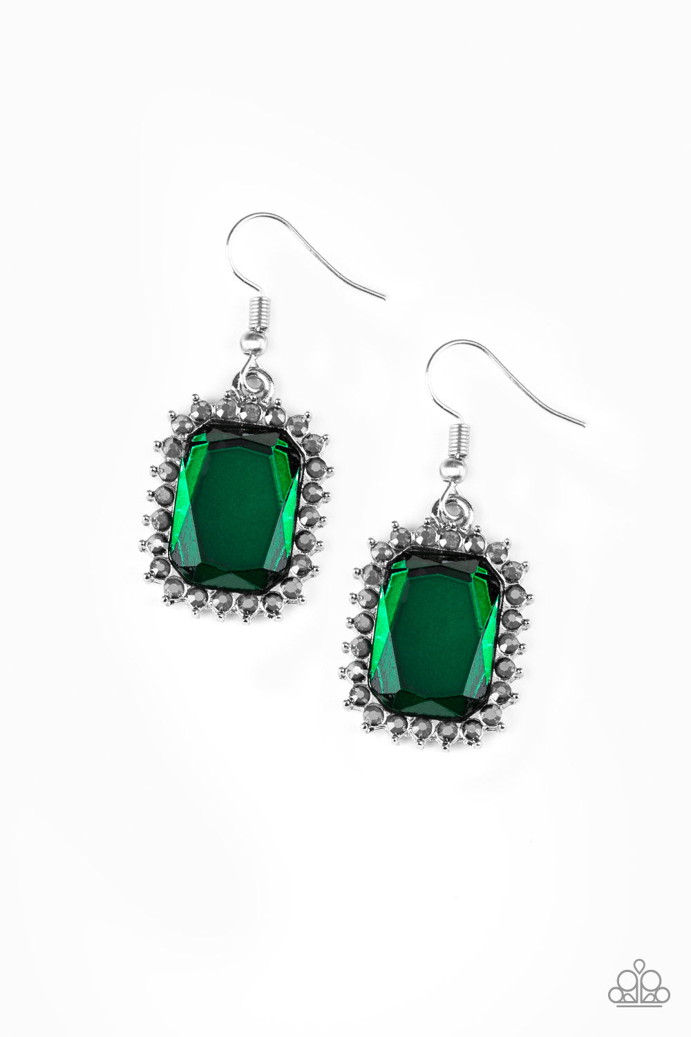 Paparazzi - Downtown Dapper - Green Earrings #1780