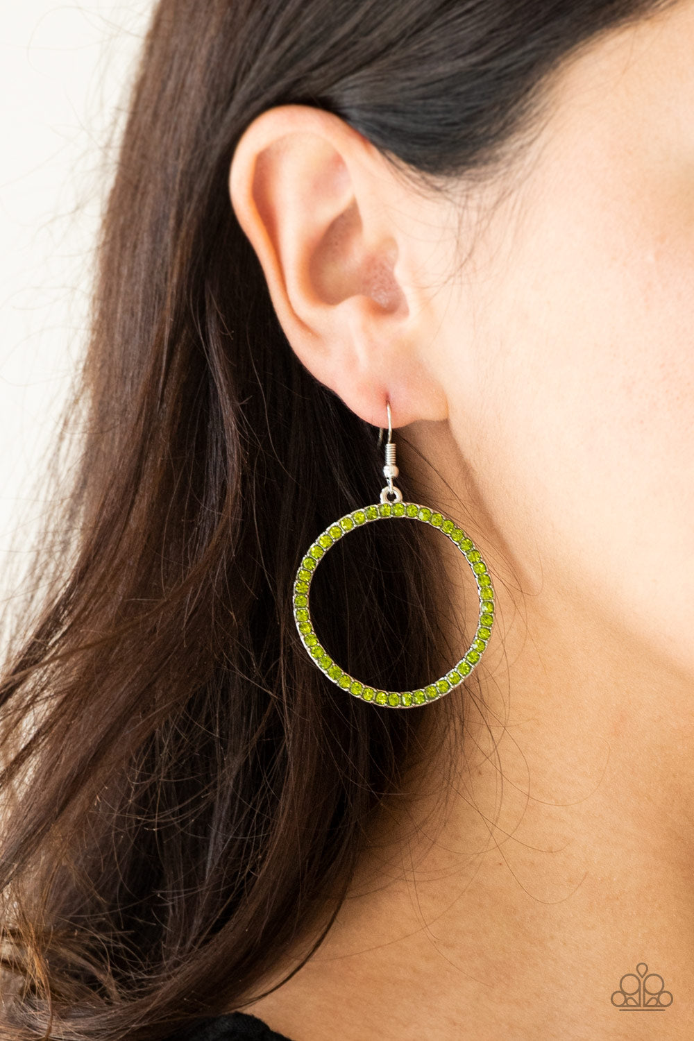 Paparazzi - Stoppin Traffic - Green Earrings O/D #012