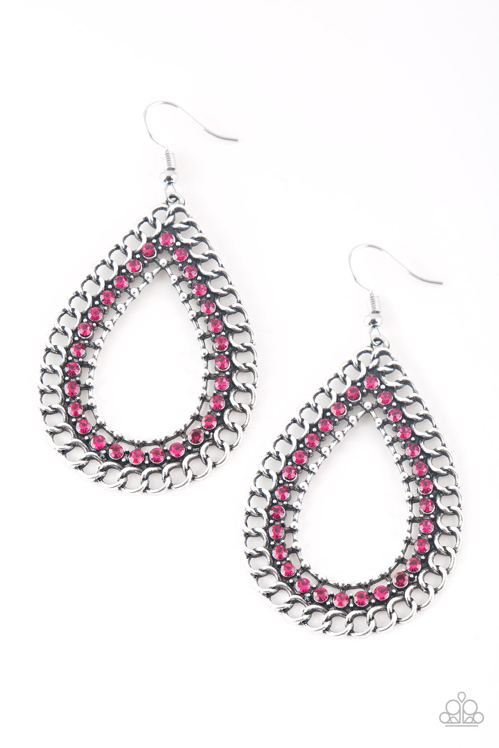 Paparazzi - Mechanical Marvel - Pink Earrings O/D #042