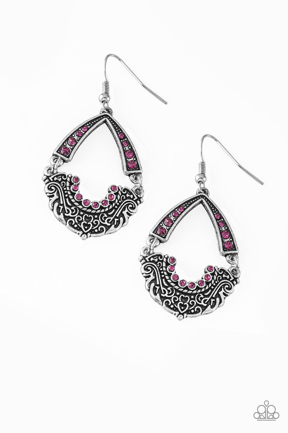 Paparazzi - Royal Engagement - Pink Earrings O/D #006