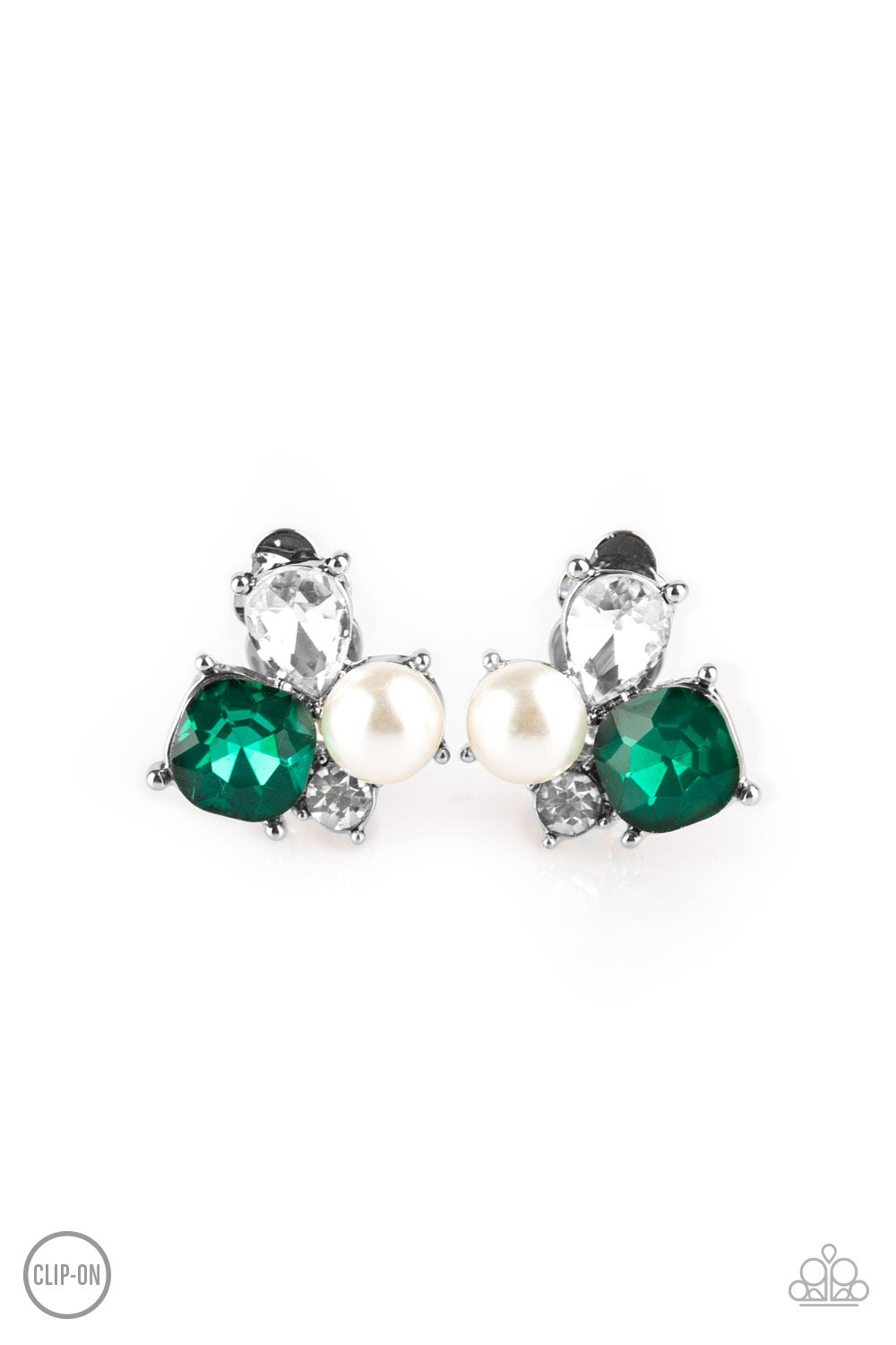 Paparazzi - Highly High-Class - Green Earrings #0925