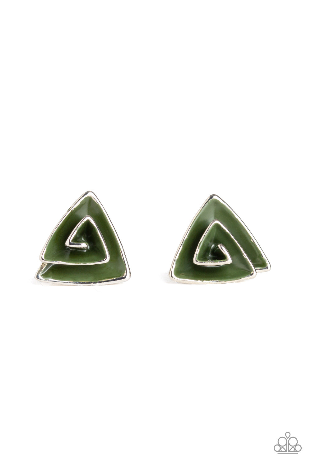 Paparazzi - On Blast - Green Earrings  #1777