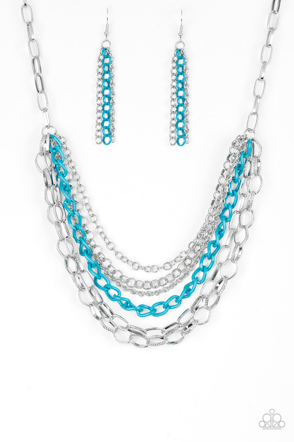 Paparazzi - Color Bomb - Blue Necklace #0205