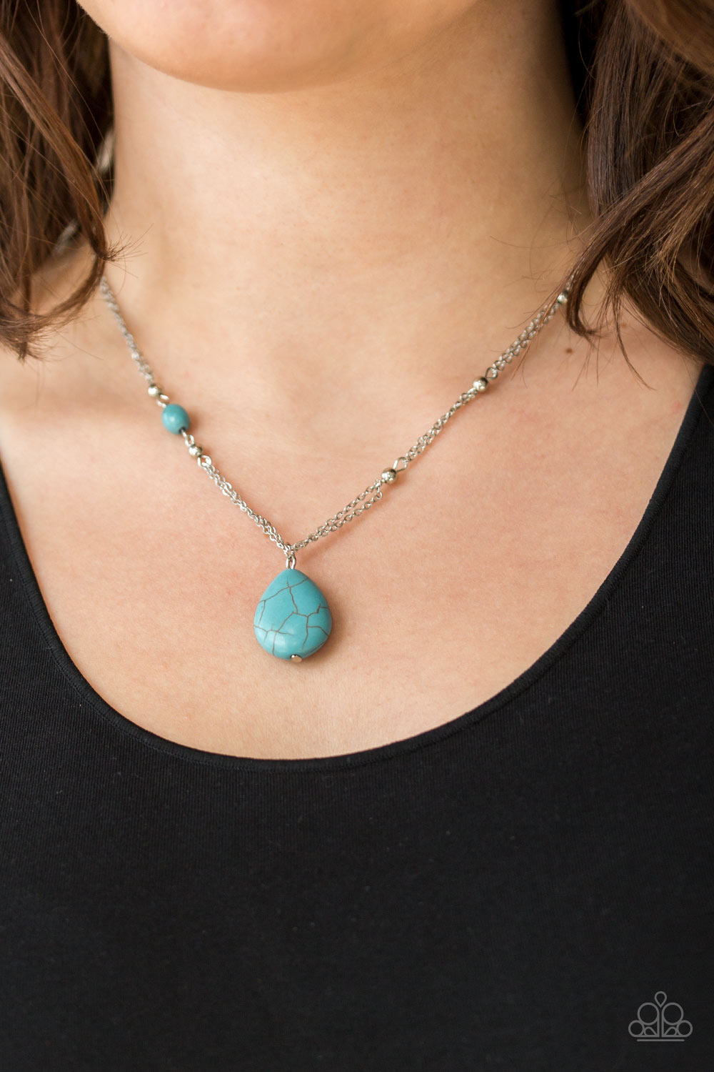 Paparazzi - Peaceful Prairies - Blue Necklace #0456