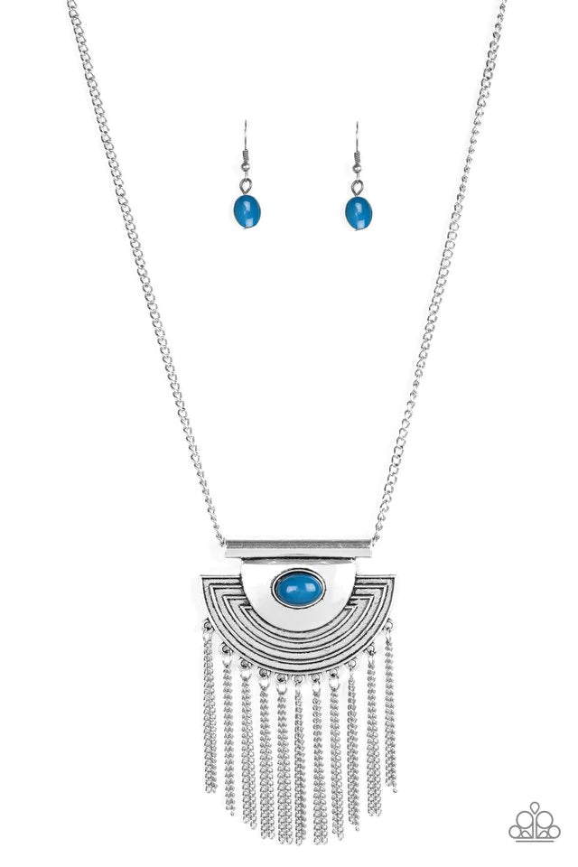 Paparazzi - When In ROAM - Blue Necklace  #1677