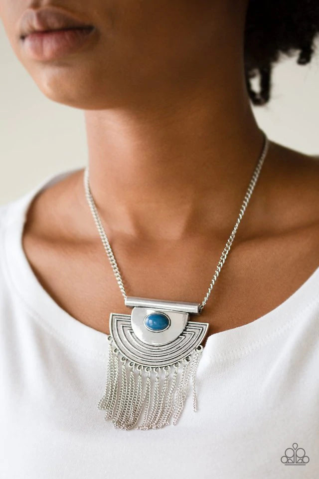 Paparazzi - When In ROAM - Blue Necklace  #1677