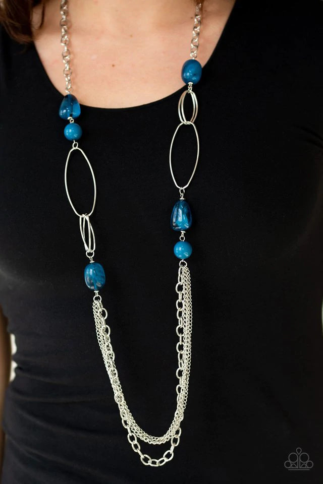 Paparazzi - Pleasant Promenade - Blue Necklace  #1654