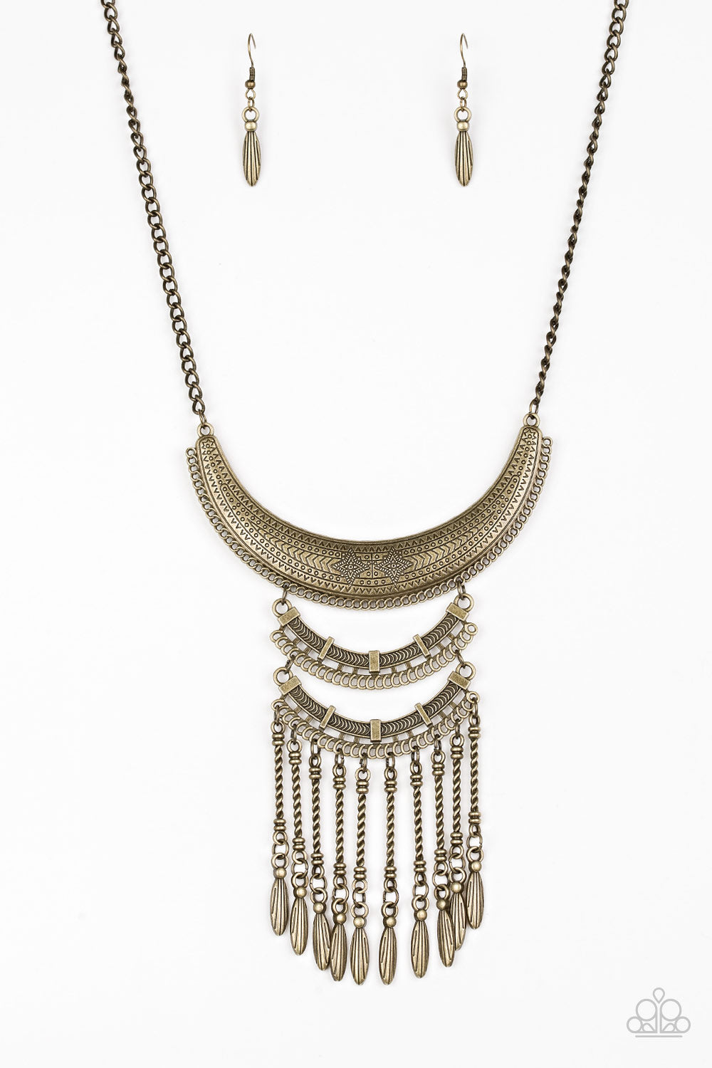 Paparazzi Accessories - Eastern Empress - Brass Necklace #0120