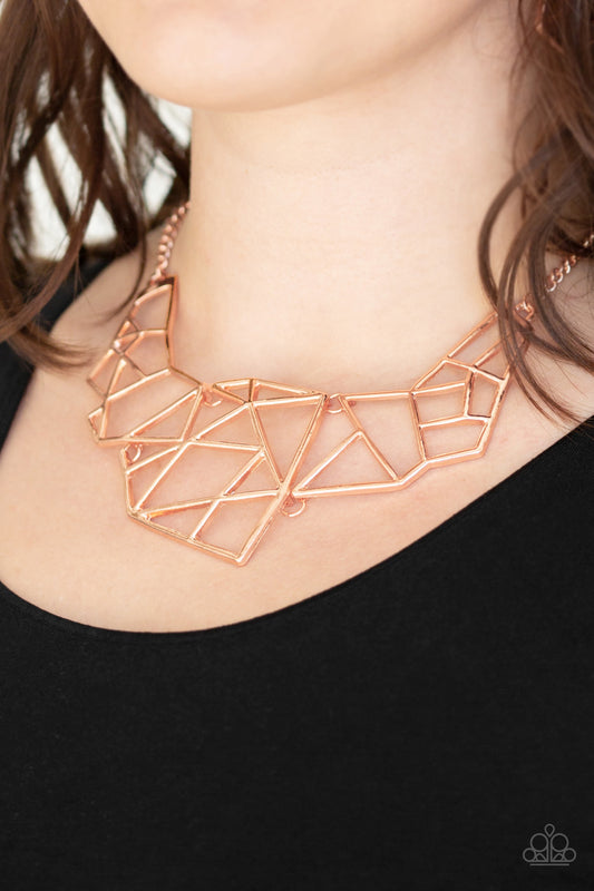 Paparazzi - World Shattering - Copper Necklace  #1521