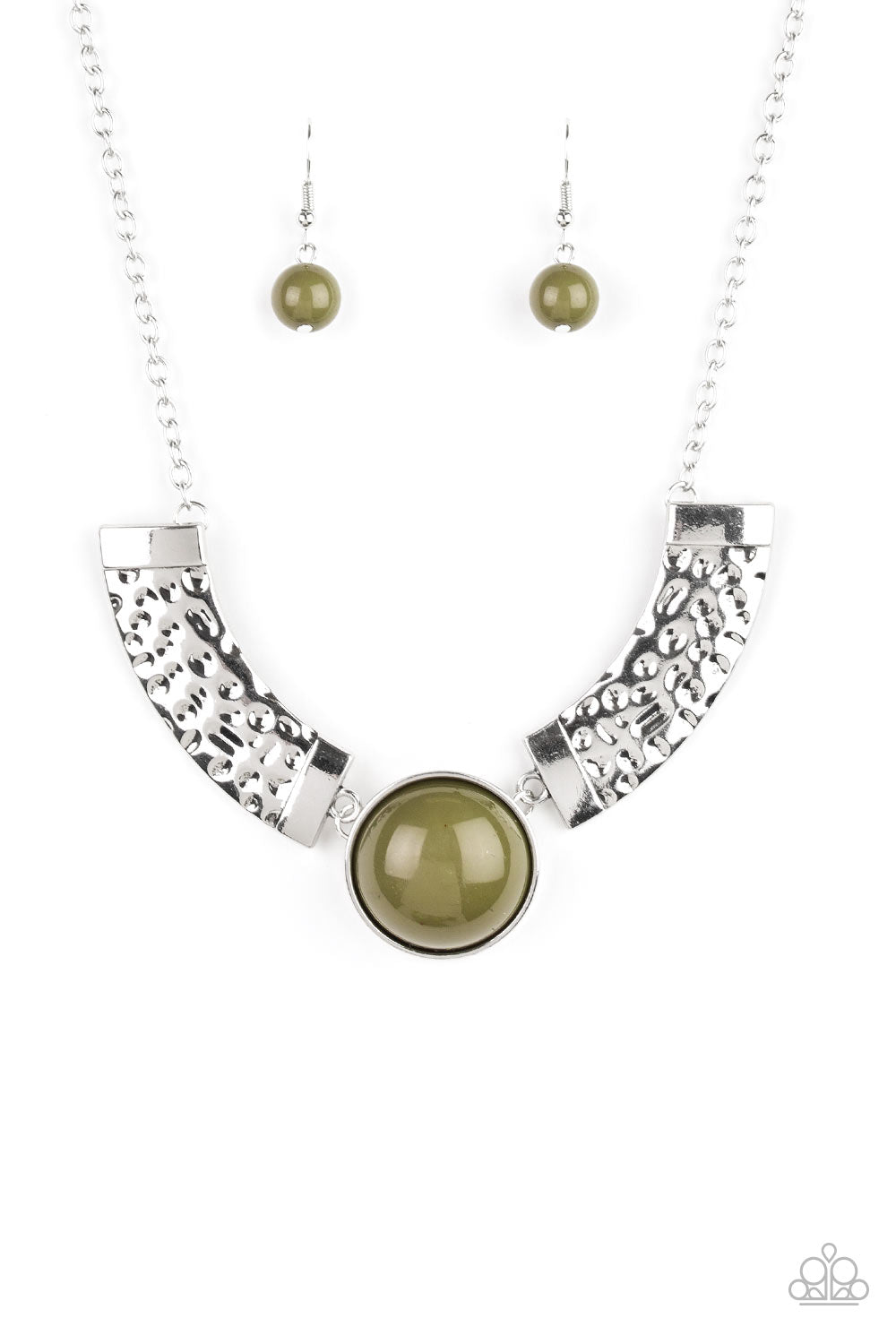 Paparazzi - Egyptian Spell - Green Necklaces  #1452