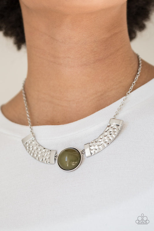 Paparazzi - Egyptian Spell - Green Necklaces  #1452