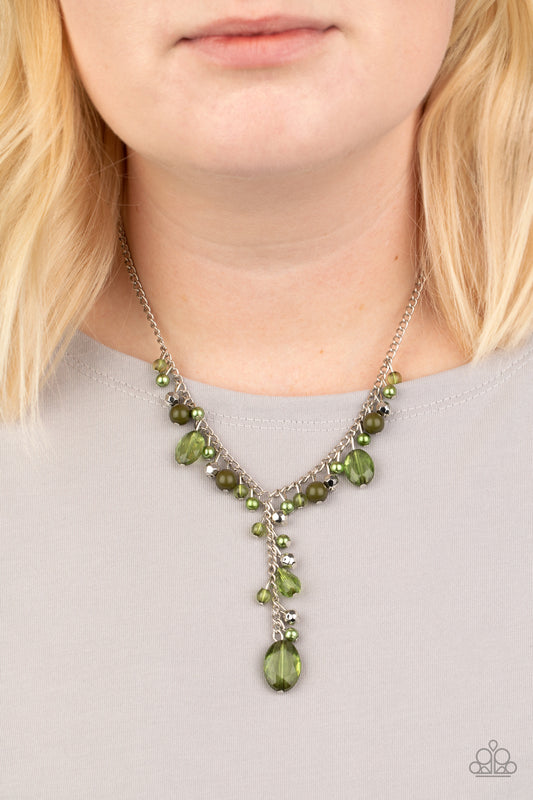 Paparazzi Accessories - Crystal Couture - Green  Necklace #0226