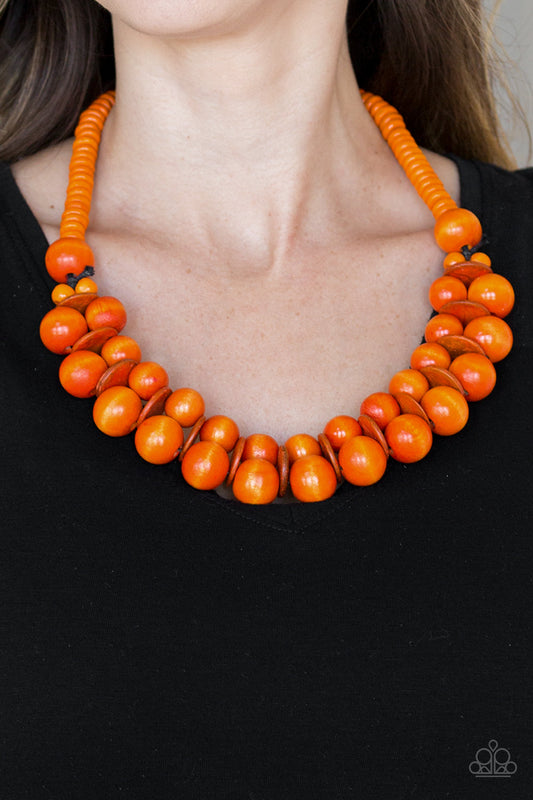 Paparazzi - Caribbean Cover Girl - Orange Necklace