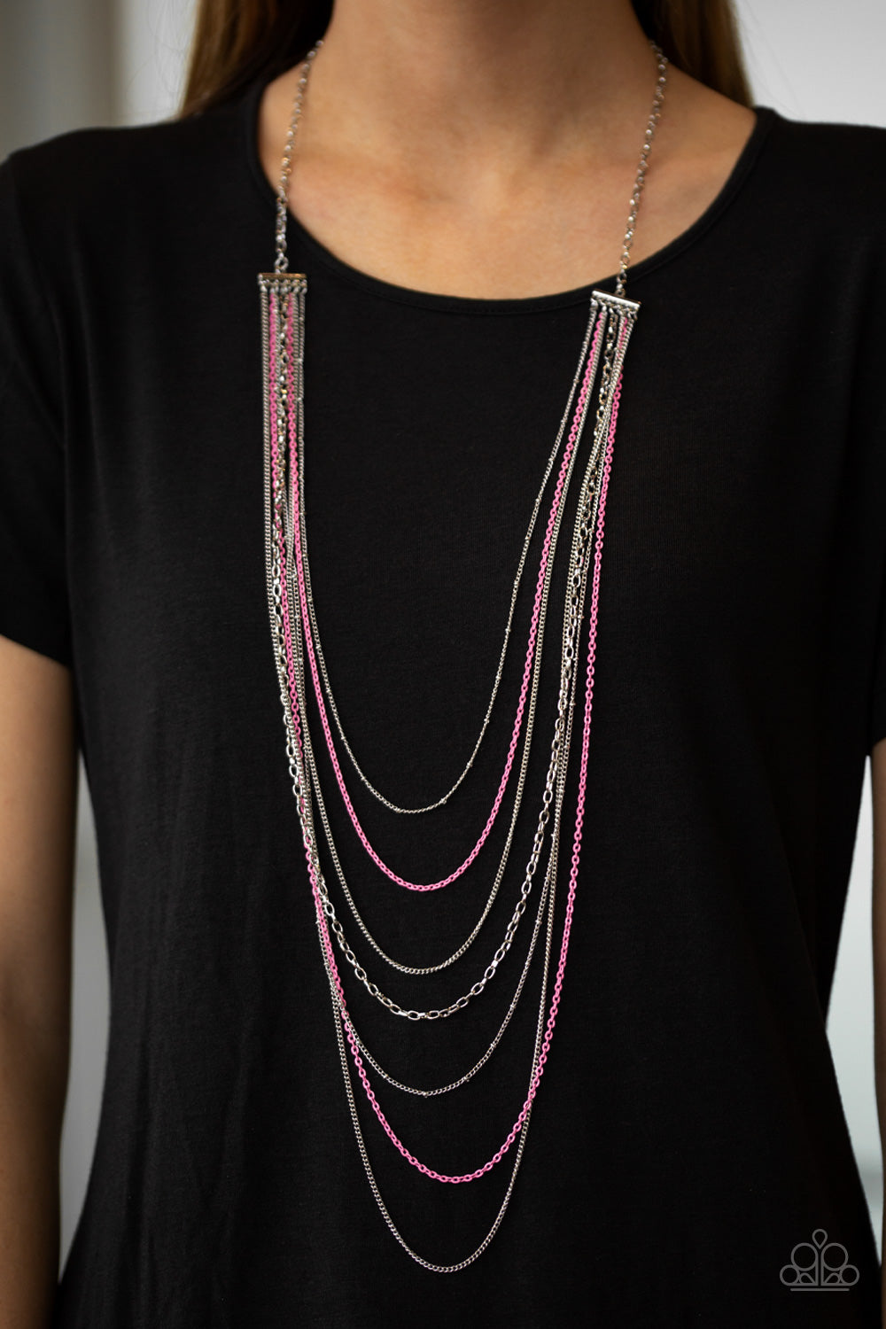 Paparazzi - Radical Rainbows - Pink Necklaces  #0352