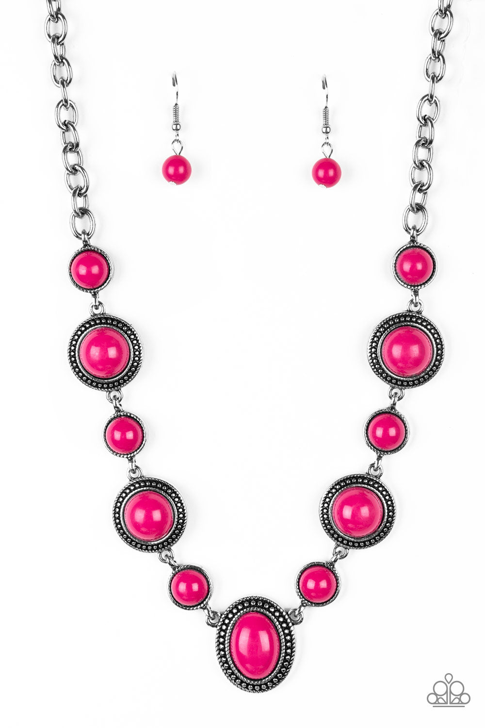 Paparazzi - Voyager Vibes - Pink Necklace  #1487