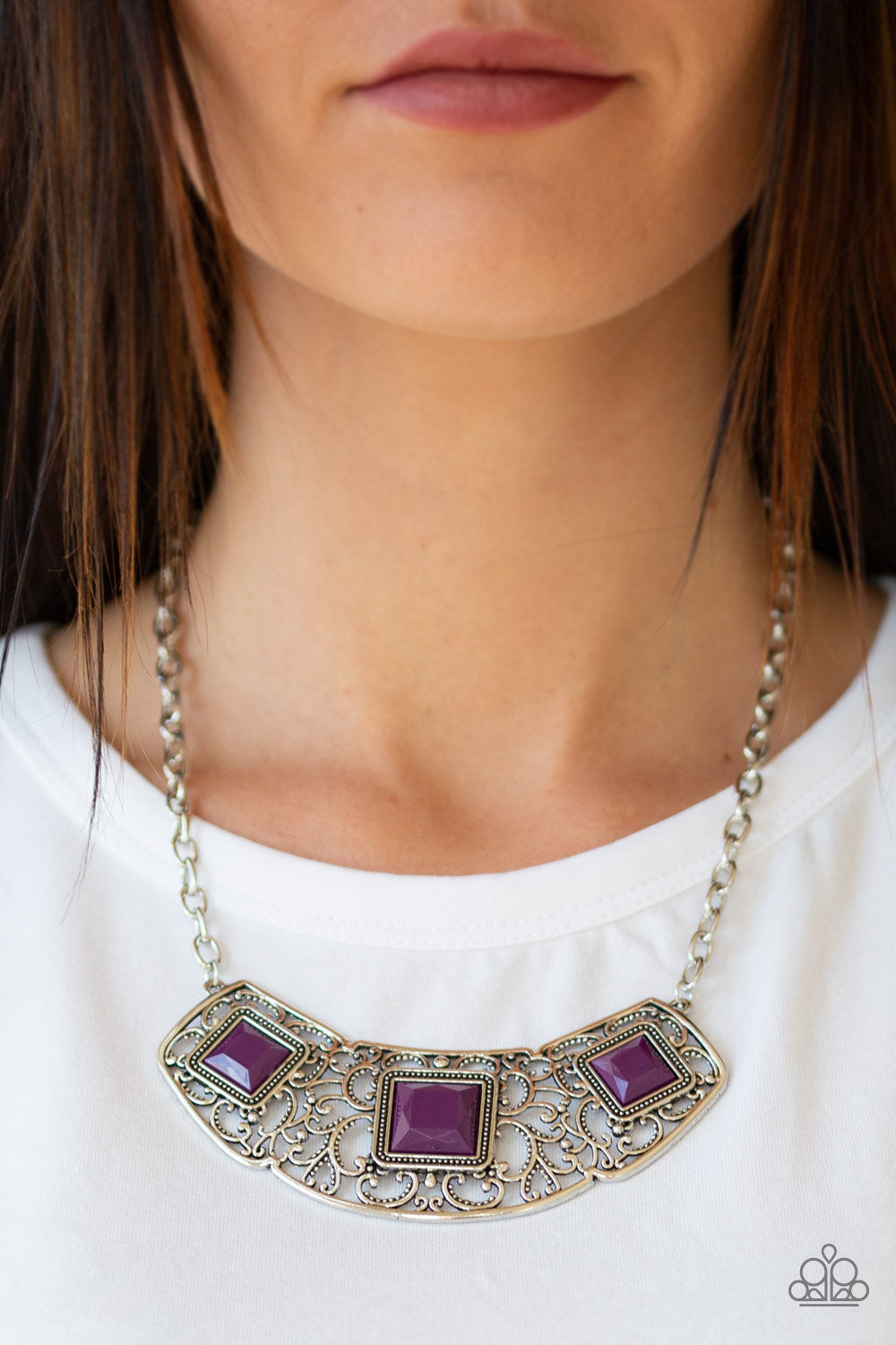 Paparazzi Accessories - Feeling Inde-PENDANT - Purple Necklace  #0413