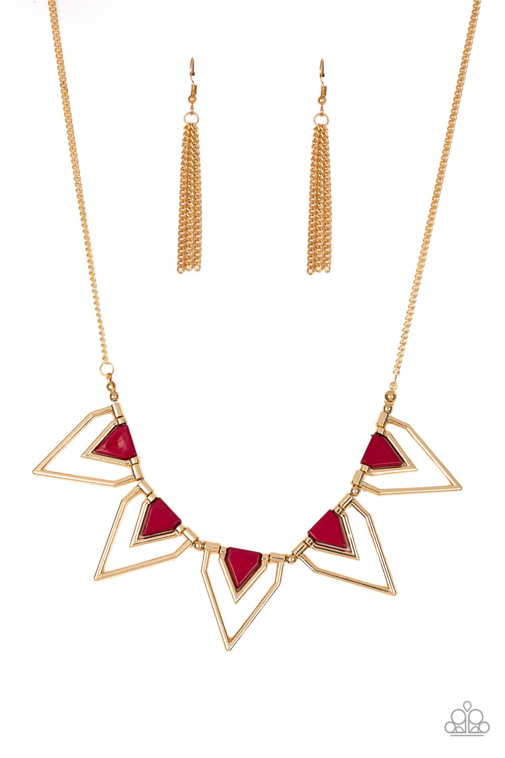 Paparazzi - The Pack Leader - Red Necklaces #0463