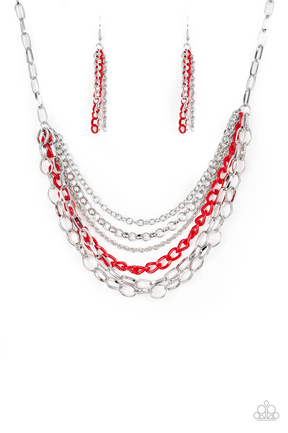 Paparazzi - Color Bomb - Red Necklace  #0204