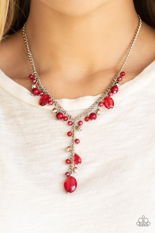 Paparazzi Accessories - Crystal Couture - Red Necklace #0227