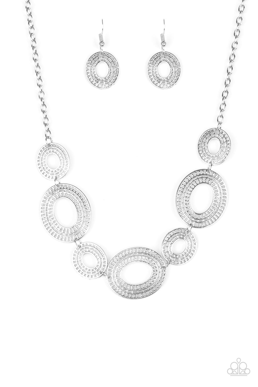 Paparazzi Accessories - Basically Baltic - Silver Necklace  #0221