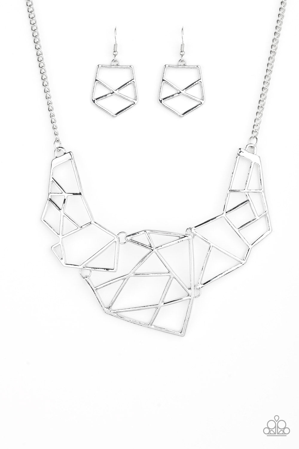 Paparazzi - World Shattering - Silver Necklace  #1520