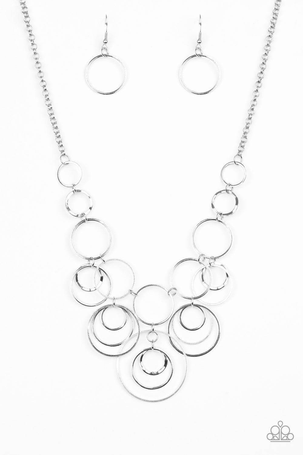 Paparazzi Break The Cycle - Silver Necklace  #1661