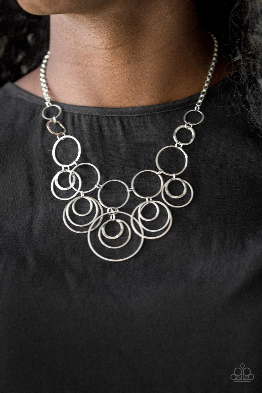 Paparazzi Break The Cycle - Silver Necklace  #1661