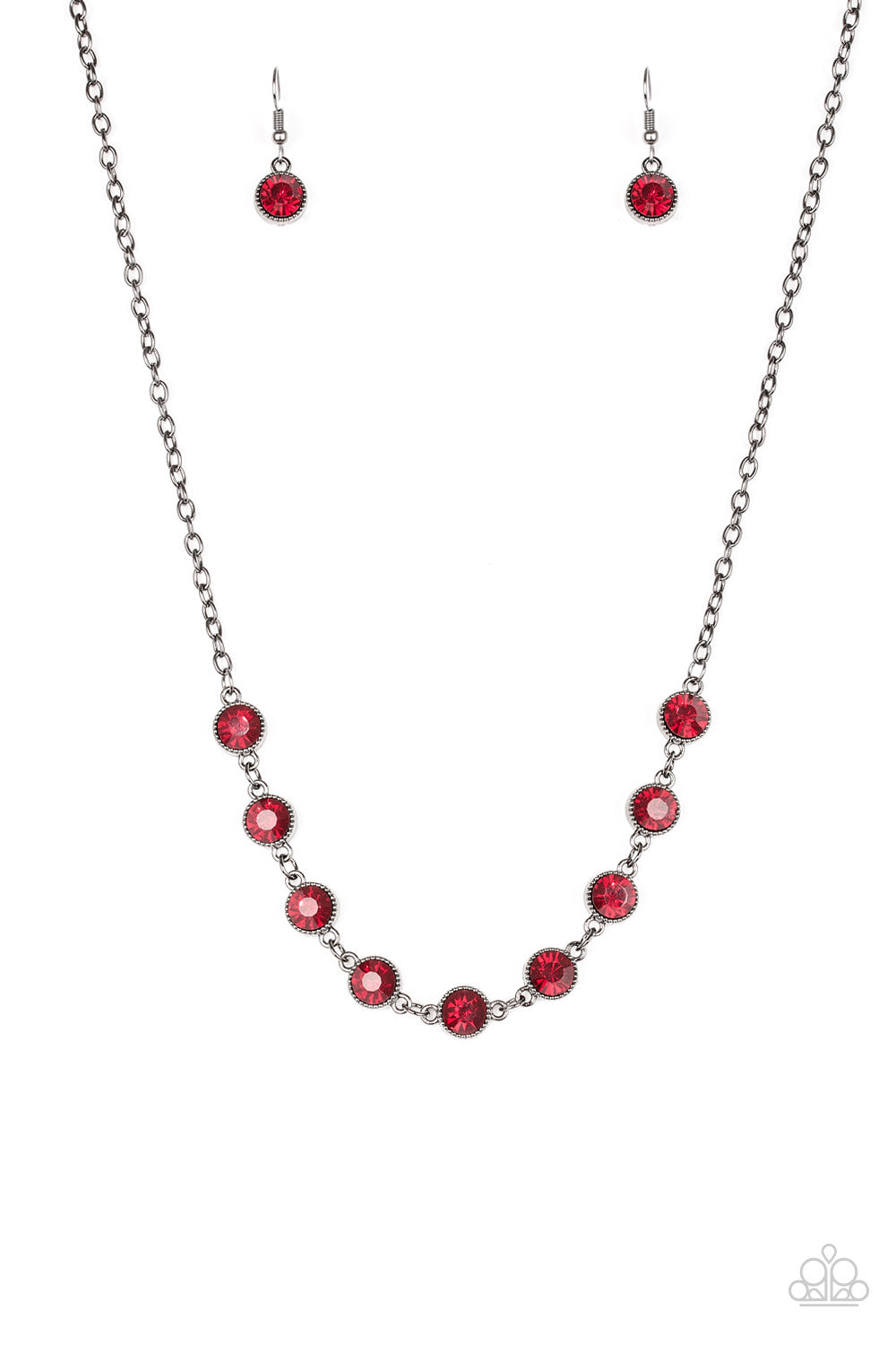 Paparazzi Accessories - Starlit Socials - Red Necklace #1605