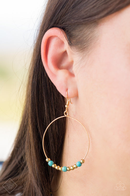 Paparazzi - Say A Little PRAIRIE Gold Earrings