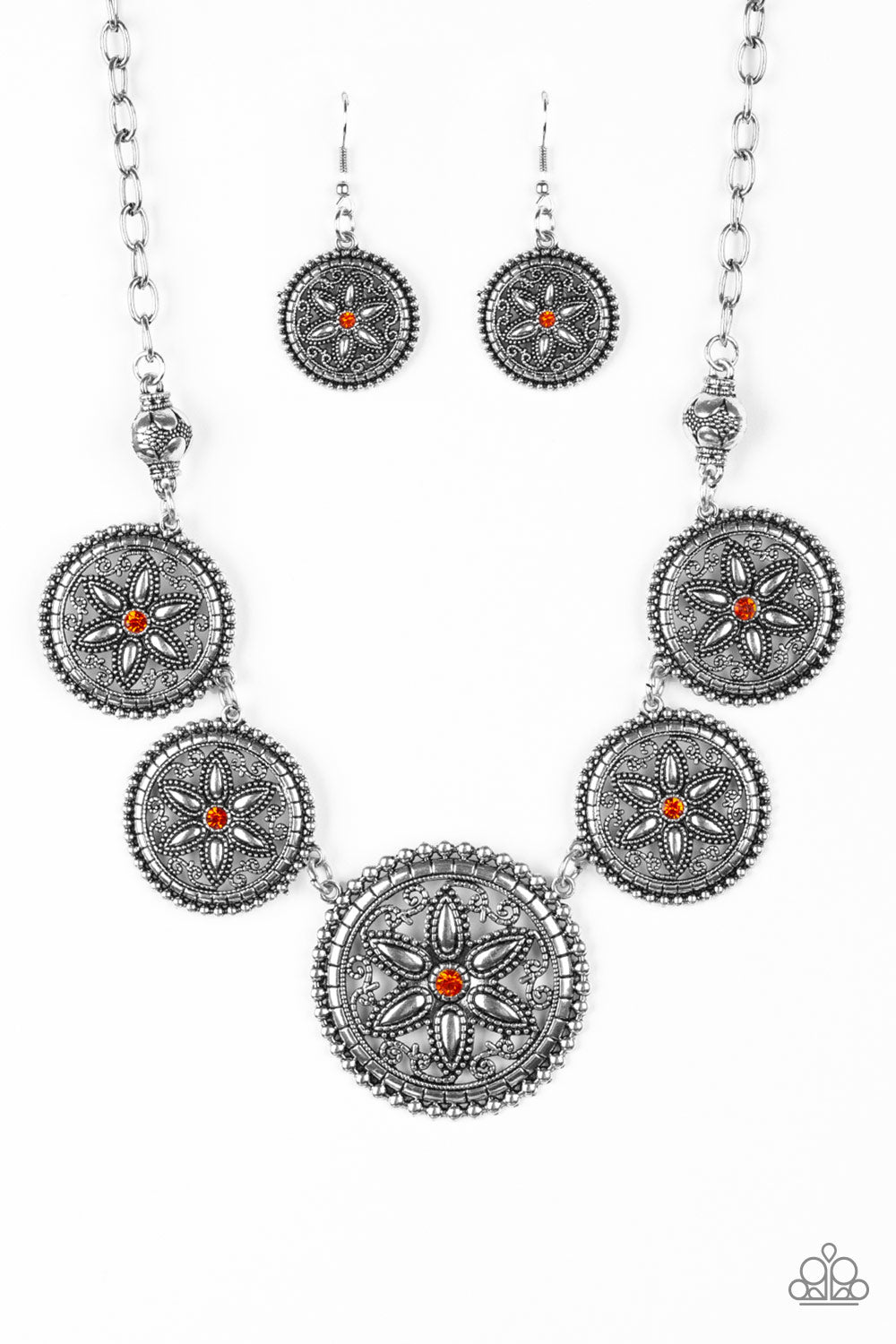 Paparazzi - Written In The STAR LILIES - Orange Necklaces  #0211