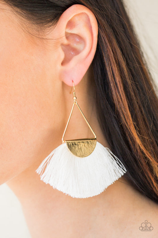 Paparazzi - Modern Mayan - White Earrings O/D #44