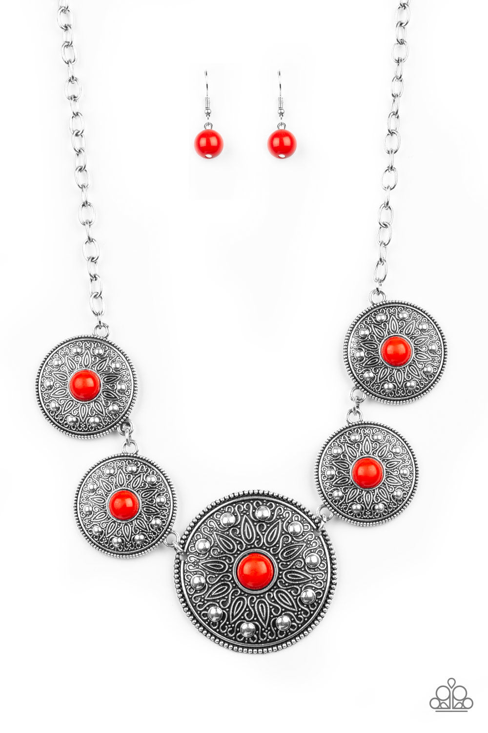 Paparazzi - Hey, SOL Sister - Red Necklaces  #1545