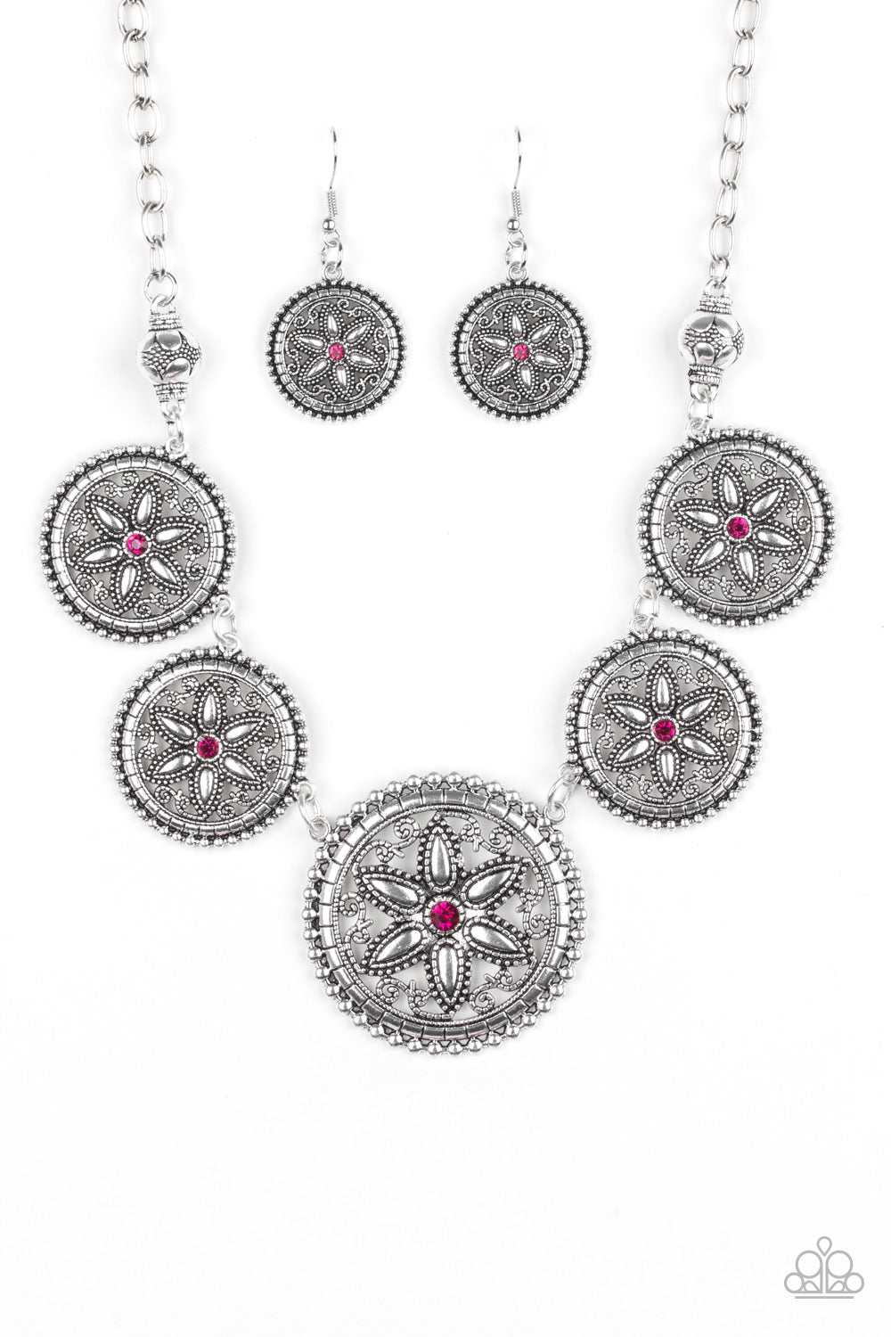 Paparazzi - Written In The STAR LILIES - Pink Necklaces  #0210