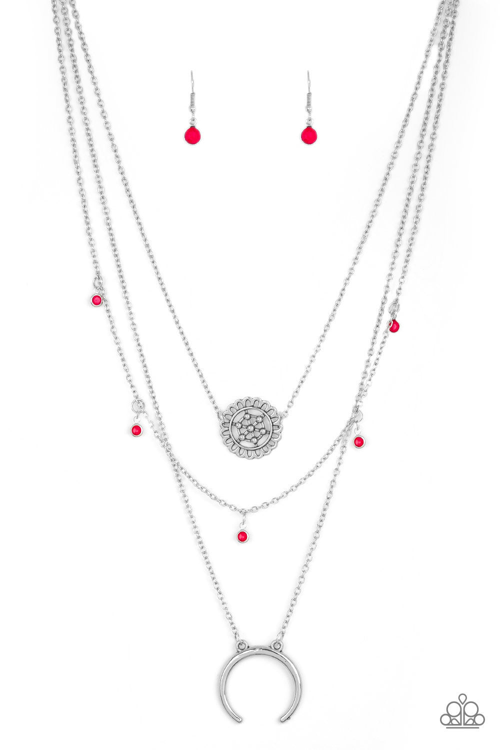 Paparazzi - Lunar Lotus - Pink Necklace  #1682