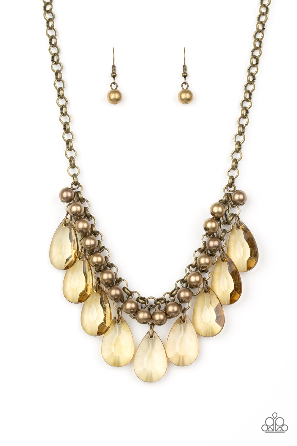 Paparazzi Accessories - Fashionista Flair - Brass Necklace #0332