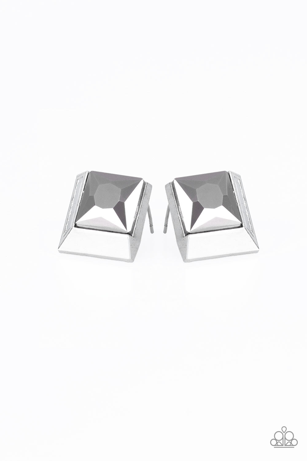 Paparazzi - Stellar Square - Silver Earrings  O/D #112